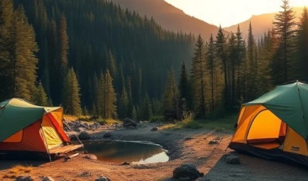 camping tents card
